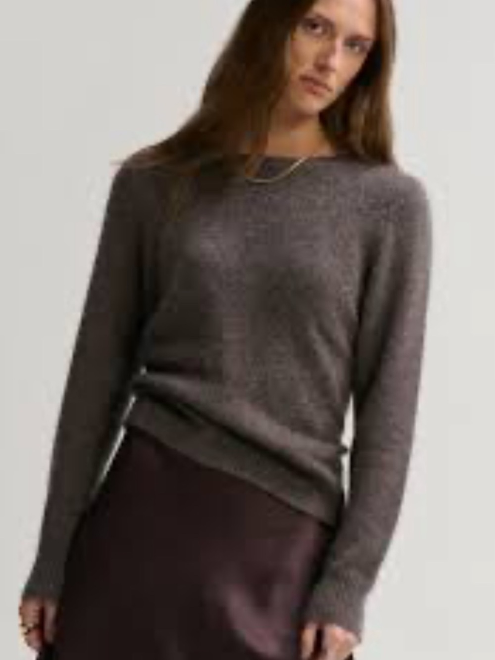 Margaret O'Leary Women's Scoopneck Sweater in Brown